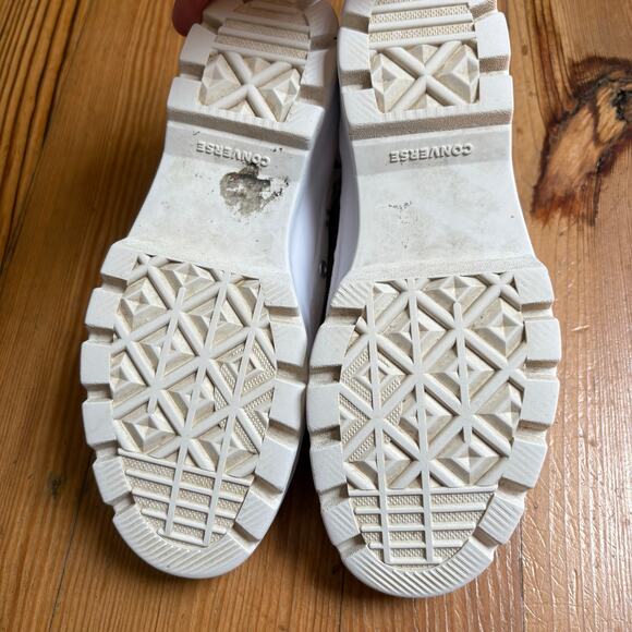 Converse All Star Chuck Taylor white lugged sole sneaker SIZE 8 - Picture 6 of 7